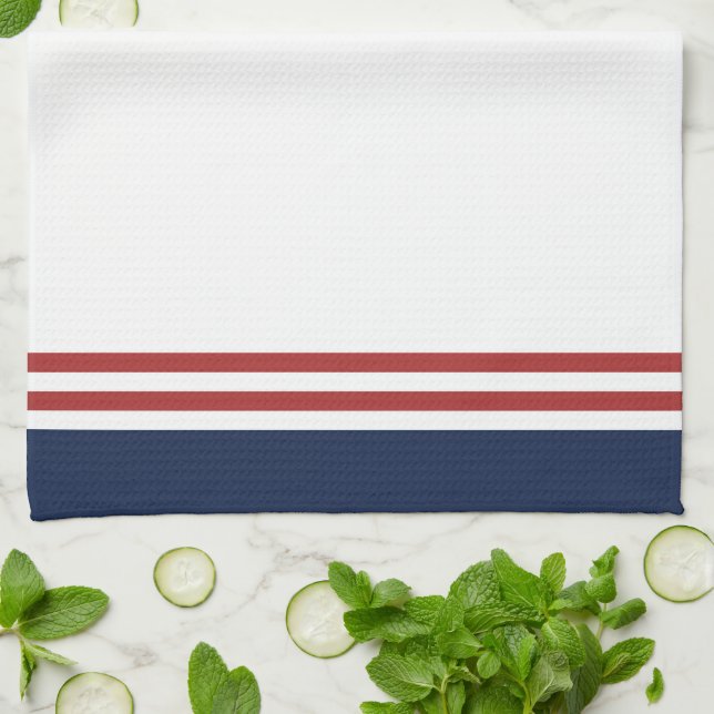 Nautical Monogram Tea Towel (Folded)