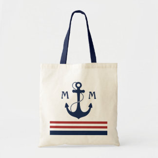 Nautical Monogram Tote Bag
