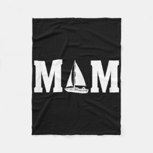 Nautical Mum Sailing Boat Lover Fleece Blanket