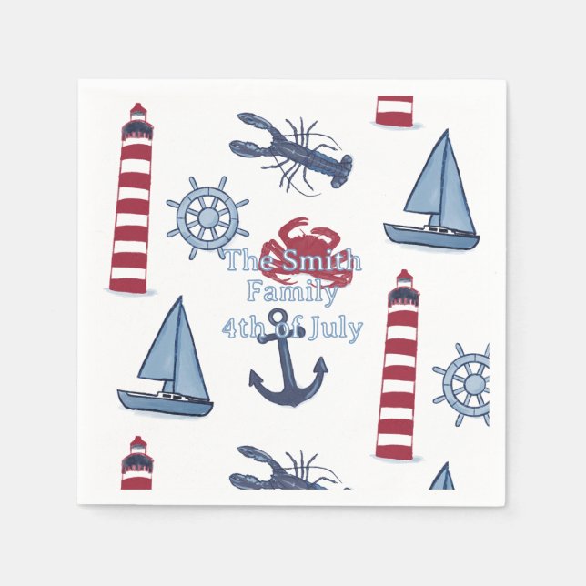 Nautical  napkin (Front)