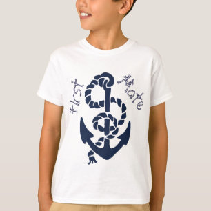 Nautical Navy Anchor Pattern T-Shirt