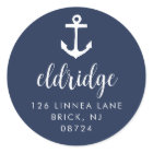 Nautical Navy Anchor Return Address