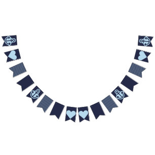 Nautical Navy and White Bunting Bunting