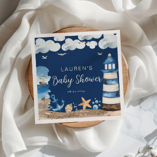 Nautical Navy Baby Shower Napkins