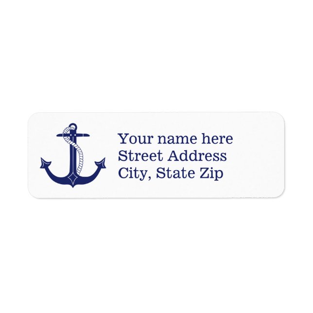 Nautical Navy Blue Anchor (Front)