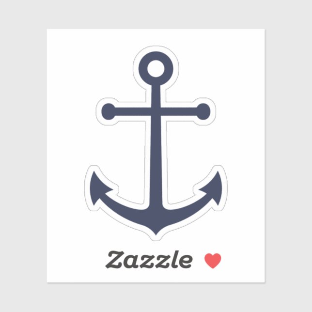 Nautical Navy Blue Anchor (Sheet)