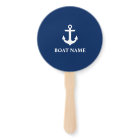 Nautical Navy Blue Anchor Boat Name