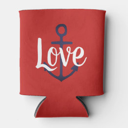nautical navy blue ANCHOR + LOVE | Can Cooler