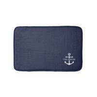 Nautical Navy Blue Anchor Personalised Family Name
