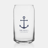 Nautical Navy Blue Anchor Personalised Groomsmen