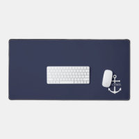 Nautical Navy Blue Anchor Personalised Name