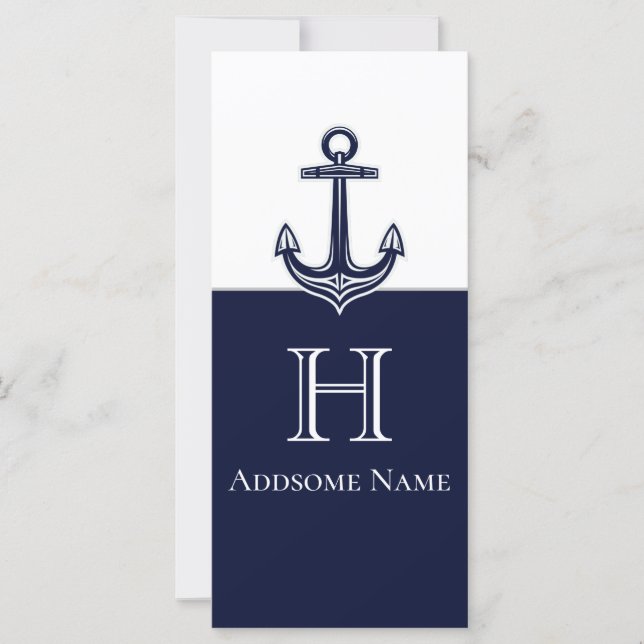 Nautical Navy Blue Anchor renter rules (Front)
