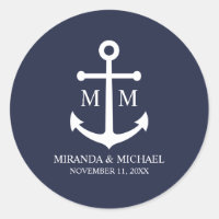 Nautical Navy Blue Anchor Wedding