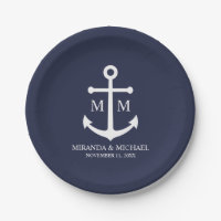 Nautical Navy Blue Anchor Wedding