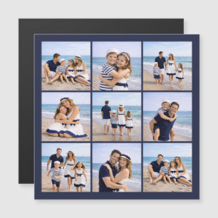 Nautical Navy Blue Personalized Family Photo