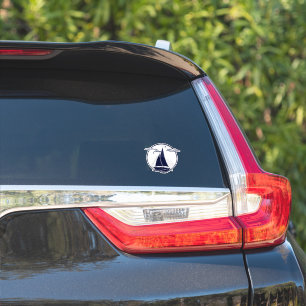 Nautical navy blue silhouette sailboat/sailing d2