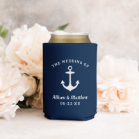 Nautical Navy Blue Wedding Monogram Boat Anchor