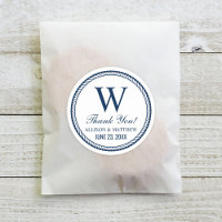 Nautical Navy Rope Monogram Wedding