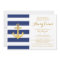 Nautical Navy Stripe Bat Mitzvah Invitations