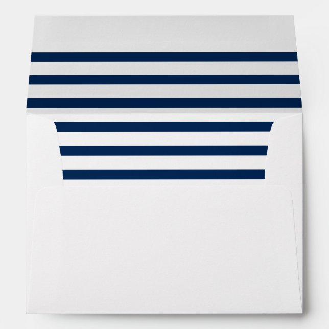 Nautical Navy Striped | Inside Envelope (Back (Bottom))