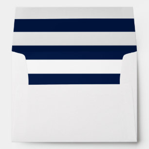 Nautical Navy Stripes Envelopes