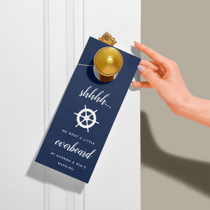 Nautical Navy   Wedding Welcome/Do Not Disturb Door Hanger