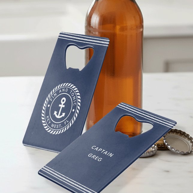 Nautical Navy & White Anchor Boat Name (Creator Uploaded)