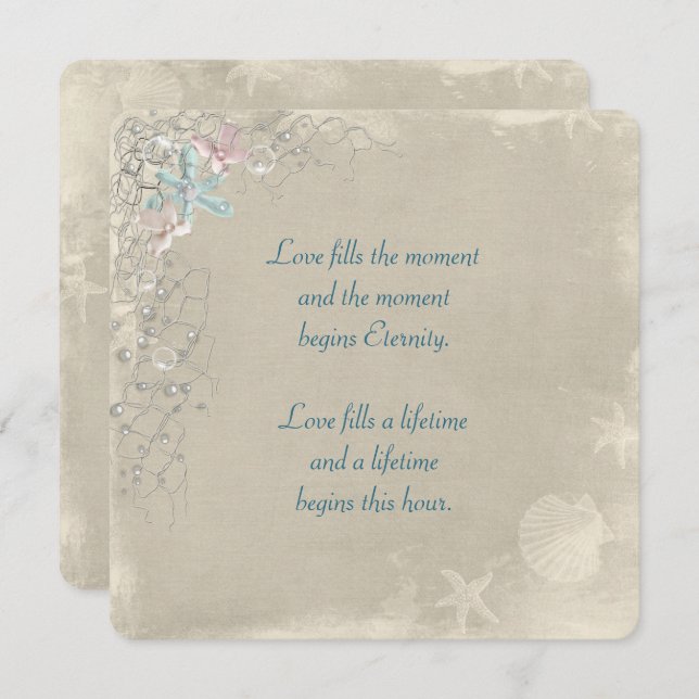 Nautical Net Wedding Invitation (Front/Back)