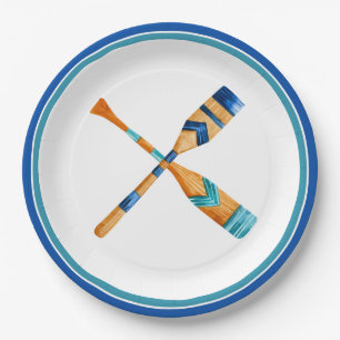 Nautical Oars Paper Plate
