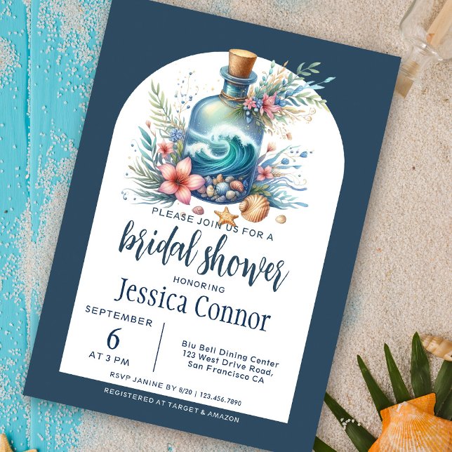 Nautical Ocean Boho Bridal Shower Invitation (Creator Uploaded)