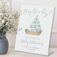 Nautical Ocean Boy Baby Shower Welcome Sign