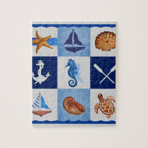 Nautical Ocean Designs Jigsaw Puzzle