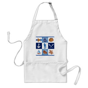 Nautical Ocean Designs Standard Apron