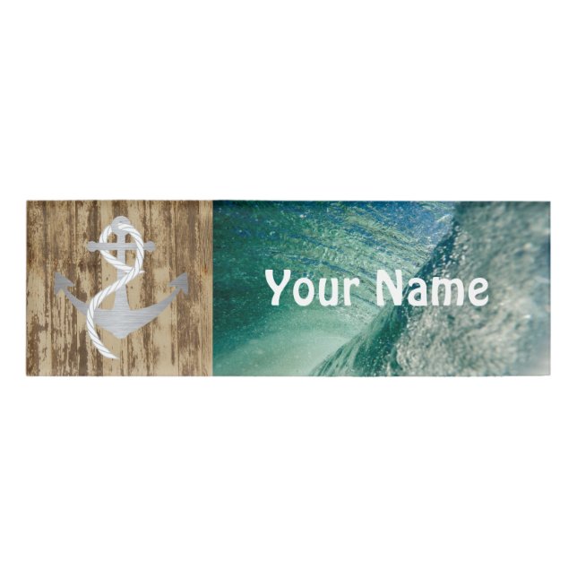 Nautical Ocean Name Tag (Front)