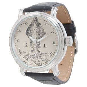 Nautical Octopus Personalised Monogram Watch