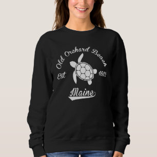 Nautical Old Orchard Beach Maine Sea Turtle Sweatshirt