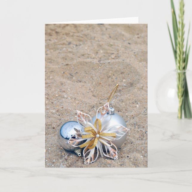 Nautical Ornament on the Beach Card (Front)