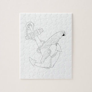 Nautical Parrot Adult Colouring Puzzle