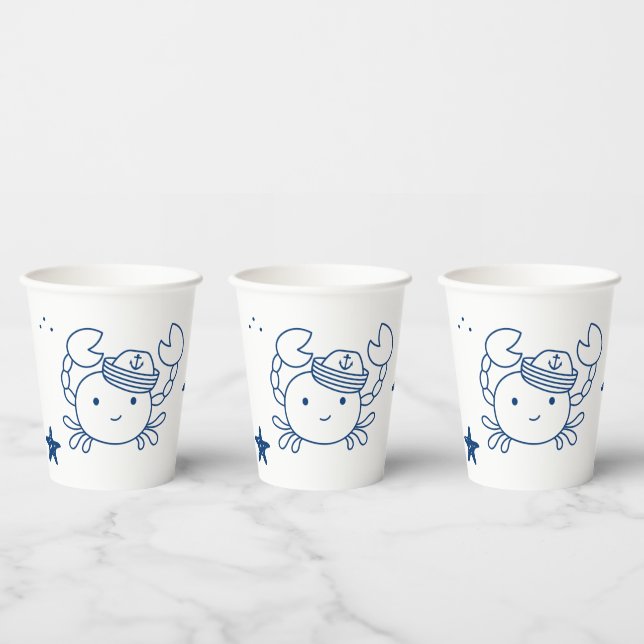 nautical party theme paper cups (Multi)