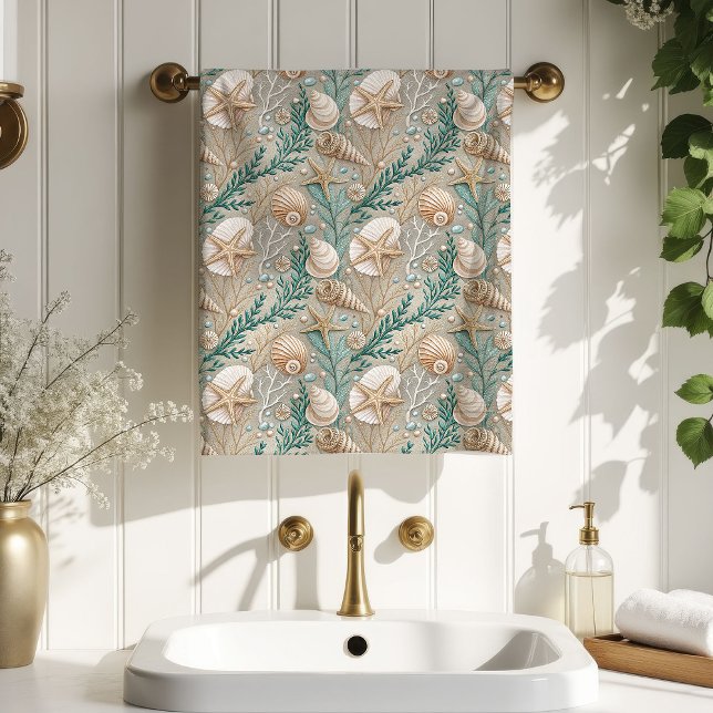 Nautical Pastel Towel Light Brown Beach Style (Nautical Pastel Towel Light Brown Beach Style)