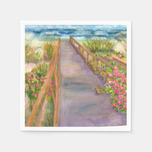 Nautical -Path to the Sea Cocktail Napkin