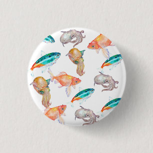 Nautical pattern 3 cm round badge