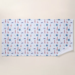 Nautical Pattern Beach Towel