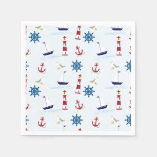 Nautical Pattern Boat Art Nautical Art Pattern Des Napkin