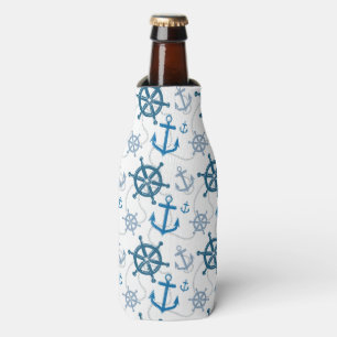 Nautical pattern bottle cooler