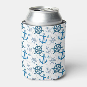 Nautical pattern can cooler