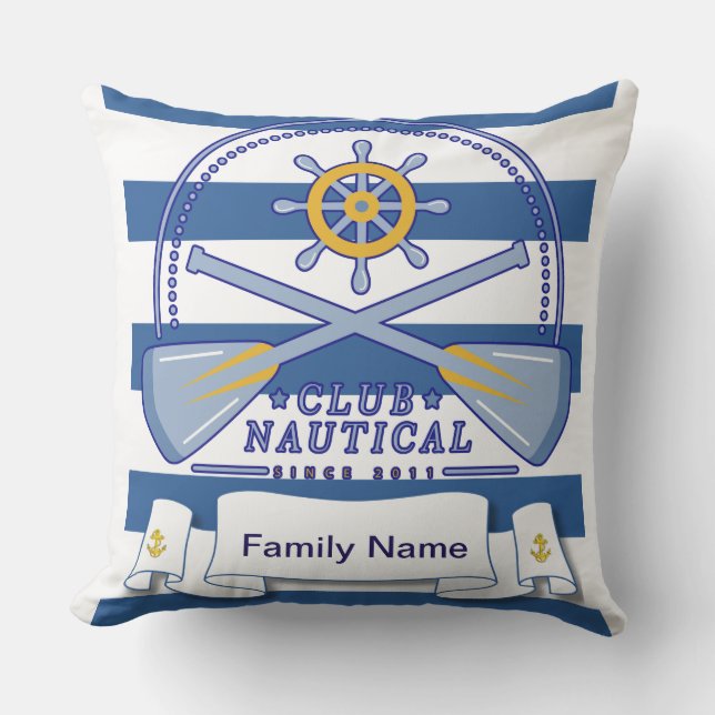 Nautical pattern  cushion (Front)