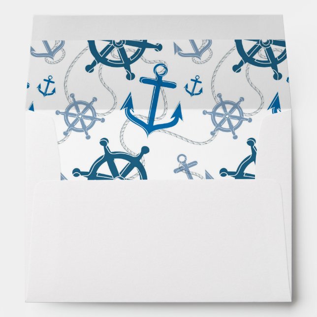 Nautical pattern envelope (Back (Bottom))