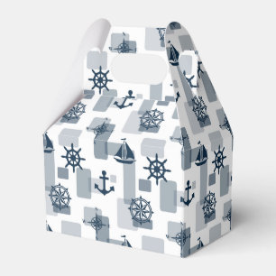 Nautical pattern favour box
