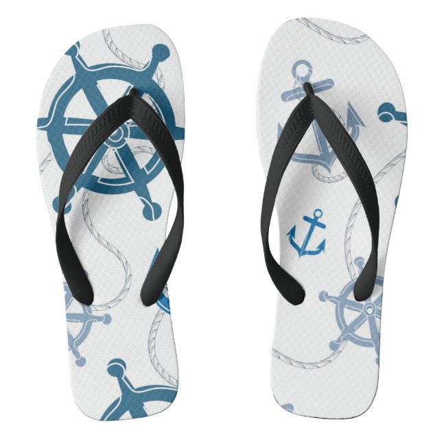 Nautical pattern jandals (Footbed)